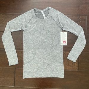 Lululemon Swiftly Long Sleve 2.0 Slate/White